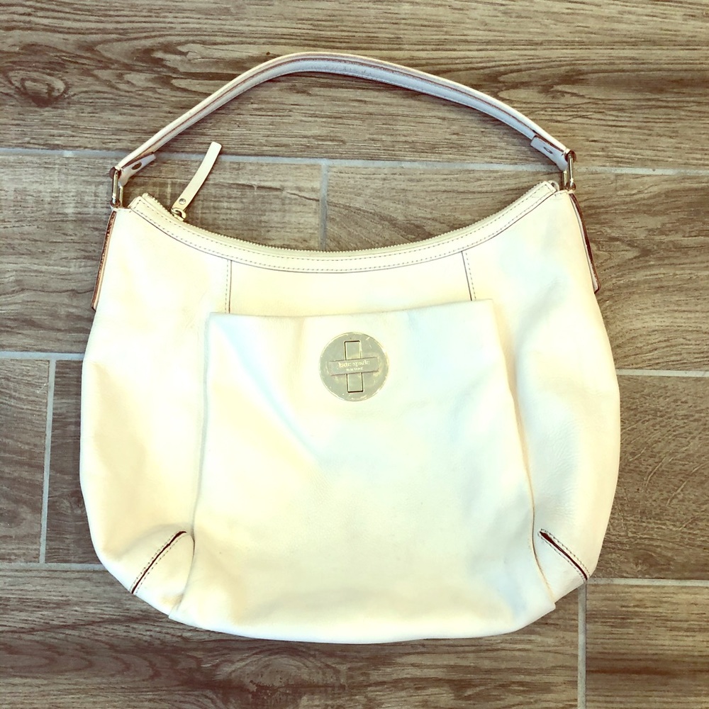 Kate Spade Large cream colored Leather bag